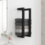 Solid black pine wood towel rack 23x18x60 cm by vidaXL, Towel racks - Ref: Foro24-822396, Price: 33,72 €, Discount: %