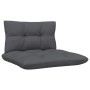 Zentrales Sofa für Garten und Kissen massives Akazienholz weiß von vidaXL, Modulare Sofas für den Außenbereich - Ref: Foro24-...