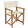 Silla de director plegable madera maciza de teca de vidaXL, Sillas de jardín - Ref: Foro24-43801, Precio: 209,41 €, Descuento: %