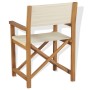 Silla de director plegable madera maciza de teca de vidaXL, Sillas de jardín - Ref: Foro24-43801, Precio: 209,41 €, Descuento: %