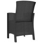 Garden armchair with graphite PP rattan cushion by vidaXL, Garden chairs - Ref: Foro24-318226, Price: 97,99 €, Discount: %