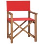 Silla de director madera maciza de teca rojo de vidaXL, Sillas de jardín - Ref: Foro24-47414, Precio: 90,76 €, Descuento: %