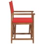 Silla de director madera maciza de teca rojo de vidaXL, Sillas de jardín - Ref: Foro24-47414, Precio: 90,76 €, Descuento: %