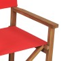 Silla de director madera maciza de teca rojo de vidaXL, Sillas de jardín - Ref: Foro24-47414, Precio: 90,76 €, Descuento: %