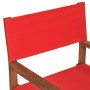 Silla de director madera maciza de teca rojo de vidaXL, Sillas de jardín - Ref: Foro24-47414, Precio: 90,76 €, Descuento: %