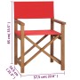 Silla de director madera maciza de teca rojo de vidaXL, Sillas de jardín - Ref: Foro24-47414, Precio: 90,76 €, Descuento: %