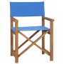 Silla de director madera maciza de teca azul de vidaXL, Sillas de jardín - Ref: Foro24-47412, Precio: 126,84 €, Descuento: %