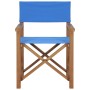 Silla de director madera maciza de teca azul de vidaXL, Sillas de jardín - Ref: Foro24-47412, Precio: 126,84 €, Descuento: %