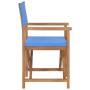 Silla de director madera maciza de teca azul de vidaXL, Sillas de jardín - Ref: Foro24-47412, Precio: 126,84 €, Descuento: %