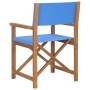 Silla de director madera maciza de teca azul de vidaXL, Sillas de jardín - Ref: Foro24-47412, Precio: 126,84 €, Descuento: %