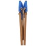 Silla de director madera maciza de teca azul de vidaXL, Sillas de jardín - Ref: Foro24-47412, Precio: 126,84 €, Descuento: %