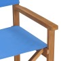 Silla de director madera maciza de teca azul de vidaXL, Sillas de jardín - Ref: Foro24-47412, Precio: 126,84 €, Descuento: %