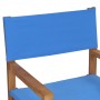 Silla de director madera maciza de teca azul de vidaXL, Sillas de jardín - Ref: Foro24-47412, Precio: 126,84 €, Descuento: %