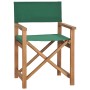 Folding director's chairs 2 units solid teak wood green by vidaXL, Garden chairs - Ref: Foro24-360090, Price: 223,99 €, Disco...