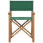 Folding director's chairs 2 units solid teak wood green by vidaXL, Garden chairs - Ref: Foro24-360090, Price: 223,99 €, Disco...