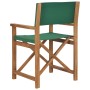 Folding director's chairs 2 units solid teak wood green by vidaXL, Garden chairs - Ref: Foro24-360090, Price: 223,99 €, Disco...