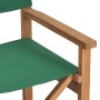 Folding director's chairs 2 units solid teak wood green by vidaXL, Garden chairs - Ref: Foro24-360090, Price: 223,99 €, Disco...