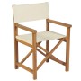 Folding director chairs 2 pcs solid cream teak wood by vidaXL, Garden chairs - Ref: Foro24-360087, Price: 199,59 €, Discount: %