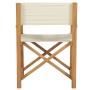 Folding director chairs 2 pcs solid cream teak wood by vidaXL, Garden chairs - Ref: Foro24-360087, Price: 199,59 €, Discount: %