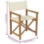 Folding director chairs 2 pcs solid cream teak wood by vidaXL, Garden chairs - Ref: Foro24-360087, Price: 199,59 €, Discount: %