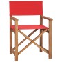 Folding director chairs 2 units solid teak wood red by vidaXL, Garden chairs - Ref: Foro24-360091, Price: 192,11 €, Discount: %