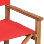 Folding director chairs 2 units solid teak wood red by vidaXL, Garden chairs - Ref: Foro24-360091, Price: 192,11 €, Discount: %