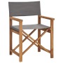 Folding director chairs 2 units solid gray teak wood by vidaXL, Garden chairs - Ref: Foro24-360088, Price: 204,13 €, Discount: %