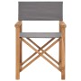 Folding director chairs 2 units solid gray teak wood by vidaXL, Garden chairs - Ref: Foro24-360088, Price: 204,13 €, Discount: %