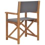 Folding director chairs 2 units solid gray teak wood by vidaXL, Garden chairs - Ref: Foro24-360088, Price: 204,13 €, Discount: %