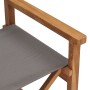 Folding director chairs 2 units solid gray teak wood by vidaXL, Garden chairs - Ref: Foro24-360088, Price: 204,13 €, Discount: %