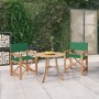 Director chairs 2 pcs solid green teak wood by vidaXL, Garden chairs - Ref: Foro24-3143631, Price: 278,93 €, Discount: %