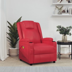 Sillón de masaje de cuero sintético rojo de vidaXL, Sillones de masaje eléctricos - Ref: Foro24-321316, Precio: 219,99 €, Des...