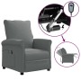 Sillón reclinable eléctrico de tela gris oscuro de vidaXL, Sillones - Ref: Foro24-3073706, Precio: 231,58 €, Descuento: %