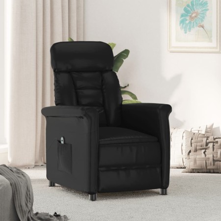 Sillón reclinable eléctrico de cuero sintético negro de vidaXL, Sillones - Ref: Foro24-3098341, Precio: 204,99 €, Descuento: %