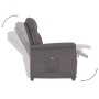 Sillón reclinable eléctrico de cuero sintético gris de vidaXL, Sillones - Ref: Foro24-3098344, Precio: 211,52 €, Descuento: %