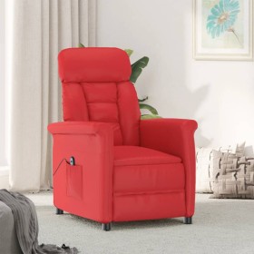 Sillón reclinable eléctrico de cuero sintético rojo de vidaXL, Sillones - Ref: Foro24-3098346, Precio: 280,99 €, Descuento: %