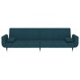 2-seater sofa bed with two blue velvet cushions by vidaXL, Sofas - Ref: Foro24-337581, Price: 332,69 €, Discount: %