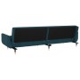 Sofá cama de 2 plazas con dos cojines terciopelo azul de vidaXL, Sofás - Ref: Foro24-337581, Precio: 318,34 €, Descuento: %