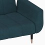 2-seater sofa bed with two blue velvet cushions by vidaXL, Sofas - Ref: Foro24-337581, Price: 332,69 €, Discount: %