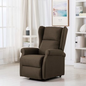 Sillón elevable tela marrón de vidaXL, Sillones - Ref: Foro24-289734, Precio: 381,99 €, Descuento: %