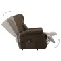 Sillón elevable tela marrón de vidaXL, Sillones - Ref: Foro24-289734, Precio: 381,27 €, Descuento: %