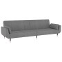 Sofá cama de 2 plazas con dos almohadas terciopelo gris claro de vidaXL, Sofás - Ref: Foro24-337582, Precio: 323,14 €, Descue...