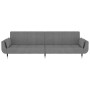 Sofá cama de 2 plazas con dos almohadas terciopelo gris claro de vidaXL, Sofás - Ref: Foro24-337582, Precio: 323,14 €, Descue...