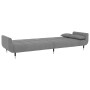 Sofá cama de 2 plazas con dos almohadas terciopelo gris claro de vidaXL, Sofás - Ref: Foro24-337582, Precio: 323,14 €, Descue...