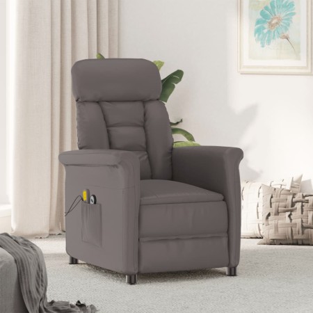 Gray synthetic leather electric massage chair by vidaXL, Electric massage chairs - Ref: Foro24-3098351, Price: 246,03 €, Disc...