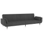 Sofá cama de 2 plazas con dos almohadas terciopelo gris oscuro de vidaXL, Sofás - Ref: Foro24-337583, Precio: 403,15 €, Descu...