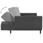 Sofá cama de 2 plazas con dos almohadas terciopelo gris oscuro de vidaXL, Sofás - Ref: Foro24-337583, Precio: 403,15 €, Descu...