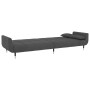 Sofá cama de 2 plazas con dos almohadas terciopelo gris oscuro de vidaXL, Sofás - Ref: Foro24-337583, Precio: 403,15 €, Descu...