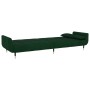 Sofá cama de 2 plazas con dos cojines terciopelo verde oscuro de vidaXL, Sofás - Ref: Foro24-337584, Precio: 308,60 €, Descue...