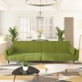 Two-seater sofa bed with two light green velvet cushions by vidaXL, Sofas - Ref: Foro24-337585, Price: 291,78 €, Discount: %